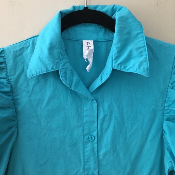 anthropologie AMADI puff sleeve tiered market dress - Picture 4 of 12